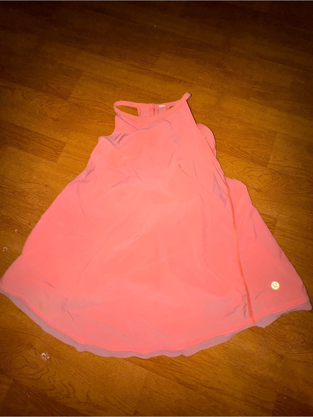 Lululemon coral razorback asymmetrical top
